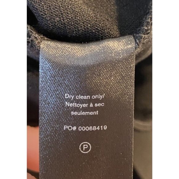 Rag & Bone High Rise Pleated Wide Leg Trouser Pants Virgin Wool Blend Black 8 - Picture 6 of 6